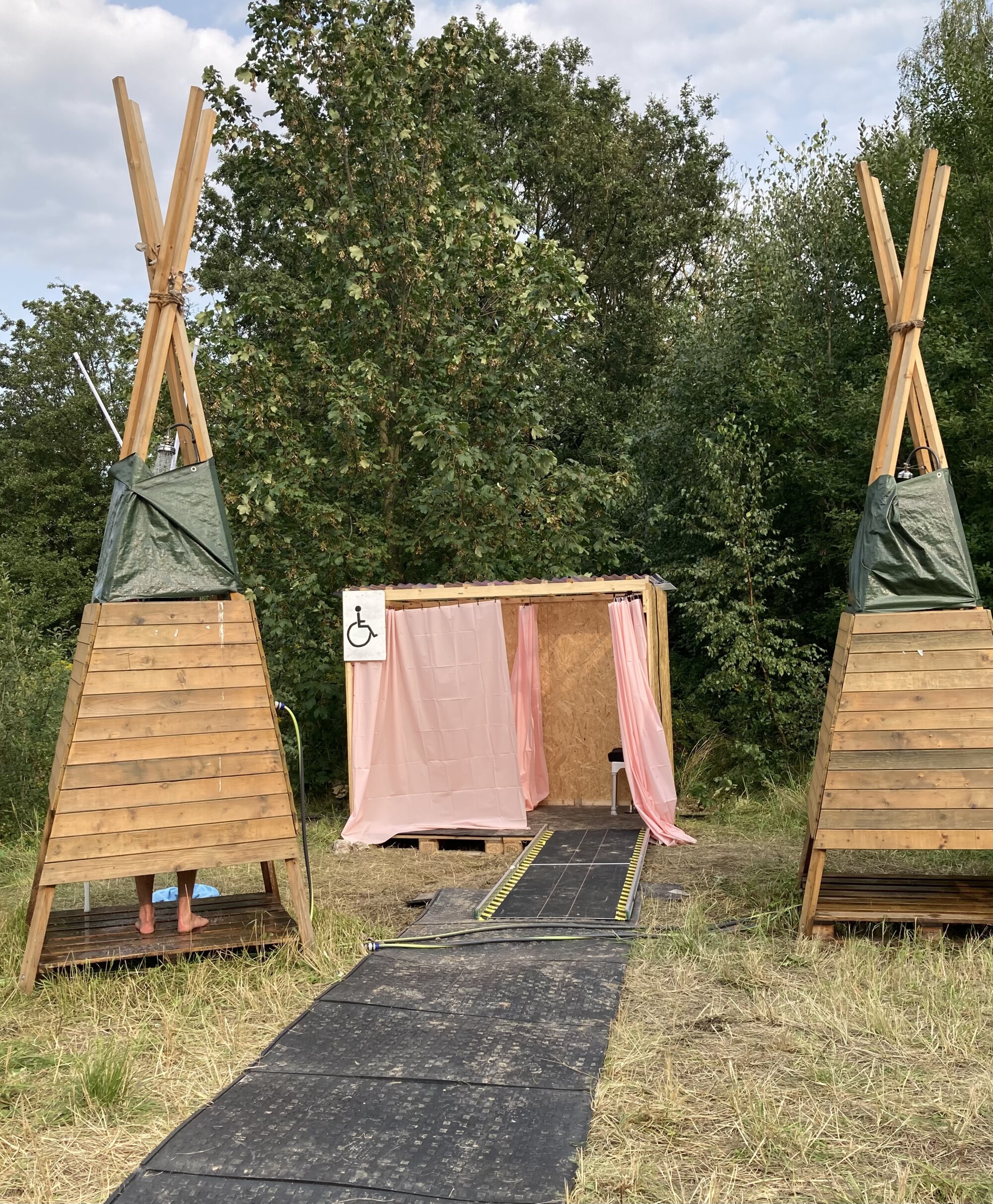 Picture of our selfmade barrier-free shower