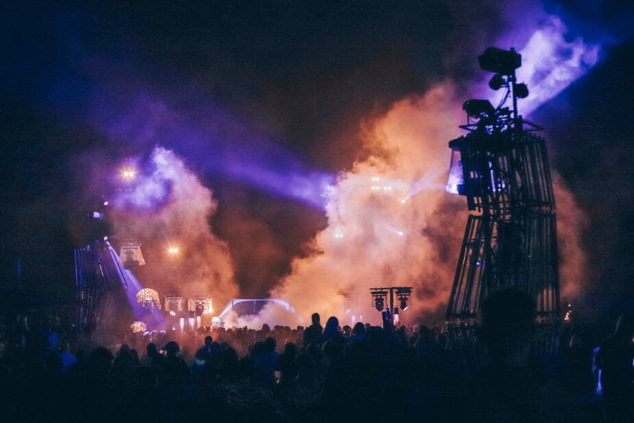 Praerie Festival bei Nacht